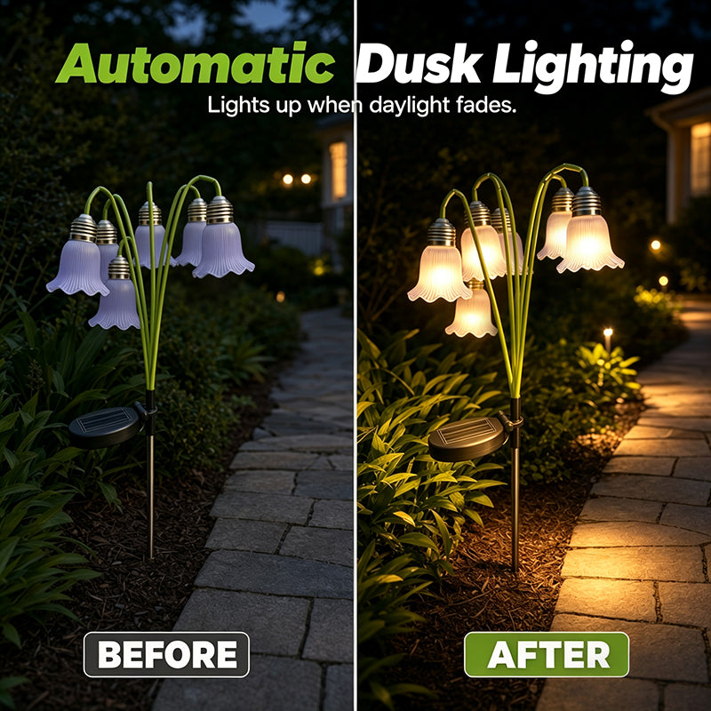 📢📢50% DE RÉDUCTION !! ⏰Lampes Solaires Fleurs Décorations de Jardin Extérieur 💐💡