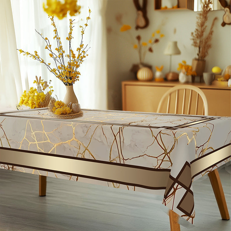 🧻 50% DE RÉDUCTION ! ✨ Nappe Imprimée Marbre Imperméable – Polyester – Anti-Taches & Anti-Eau for Salle à Manger & Terrasse