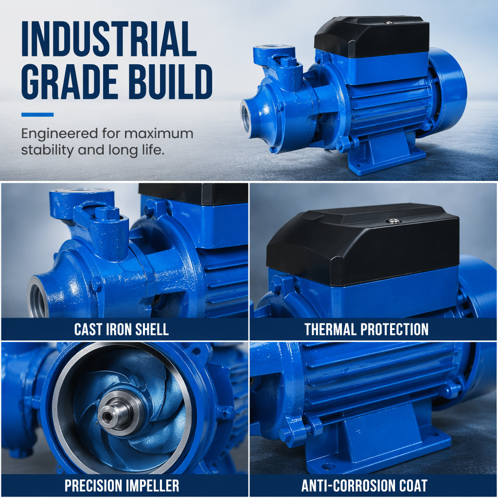 💧 50% DE RÉDUCTION ! ⚙️ Pompe Surpresseur Auto-Amorçante – Fonte + Aluminium – Moteur Thermoprotecté & Turbine Précision for Irrigation & Maison