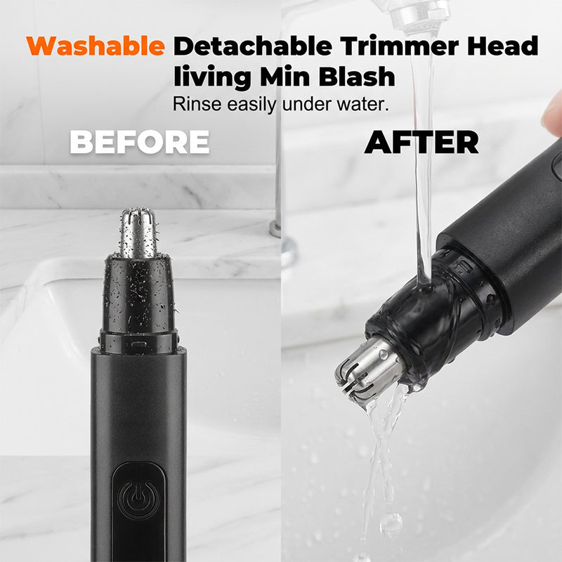 💈✂️ -50% ! 🪒 Tondeuse Électrique pour Poils de Nez Rechargeable – ABS – Lames Rotatives 360° & Charge Type-C pour Soin Homme