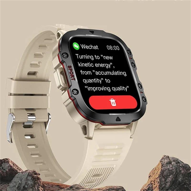 Montre Intelligente Robuste pour l'Extérieur - 100+ Modes Sportifs