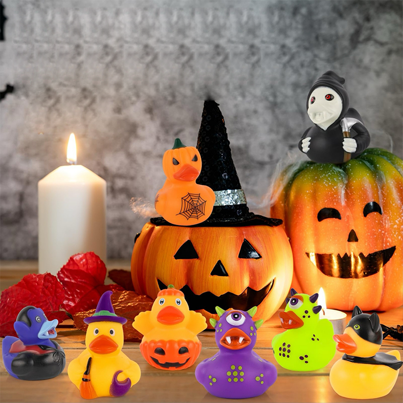 🦆 ACHETEZ 2, OBTENEZ 1 GRATUIT! 🎃 Jouet de Bain Canard Halloween – PVC souple, flottant & adorable – Parfait pour le bain et la fête des enfants 🛁