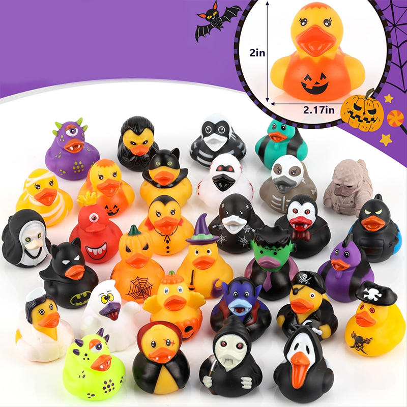🦆 ACHETEZ 2, OBTENEZ 1 GRATUIT! 🎃 Jouet de Bain Canard Halloween – PVC souple, flottant & adorable – Parfait pour le bain et la fête des enfants 🛁