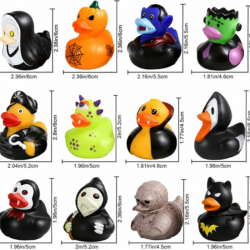 🦆 ACHETEZ 2, OBTENEZ 1 GRATUIT! 🎃 Jouet de Bain Canard Halloween – PVC souple, flottant & adorable – Parfait pour le bain et la fête des enfants 🛁
