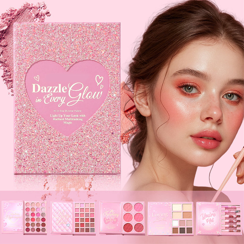 Coffret Palette Maquillage Tout-en-Un en Forme de Livre