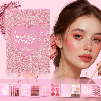 Coffret Palette Maquillage Tout-en-Un en Forme de Livre