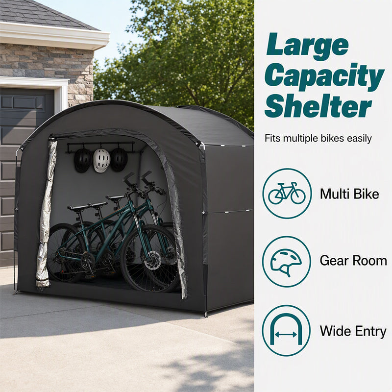 🚲🏠 Abri de Vélo Portable d'Extérieur – résistant aux intempéries, spacieux, montage facile – convient aux vélos, outils et tondeuses. 50% DE RÉDUCTION ! 🔥💪