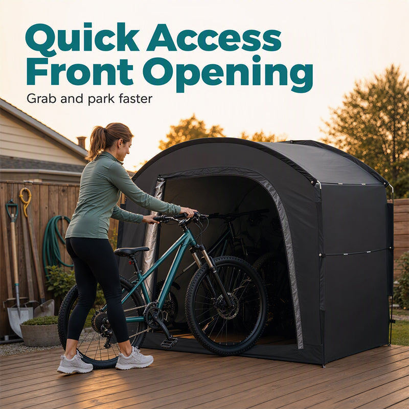 🚲🏠 Abri de Vélo Portable d'Extérieur – résistant aux intempéries, spacieux, montage facile – convient aux vélos, outils et tondeuses. 50% DE RÉDUCTION ! 🔥💪