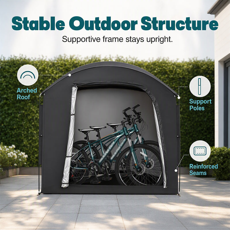 🚲🏠 Abri de Vélo Portable d'Extérieur – résistant aux intempéries, spacieux, montage facile – convient aux vélos, outils et tondeuses. 50% DE RÉDUCTION ! 🔥💪