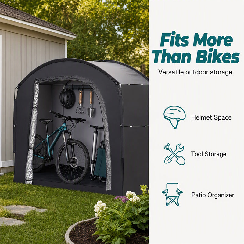 🚲🏠 Abri de Vélo Portable d'Extérieur – résistant aux intempéries, spacieux, montage facile – convient aux vélos, outils et tondeuses. 50% DE RÉDUCTION ! 🔥💪