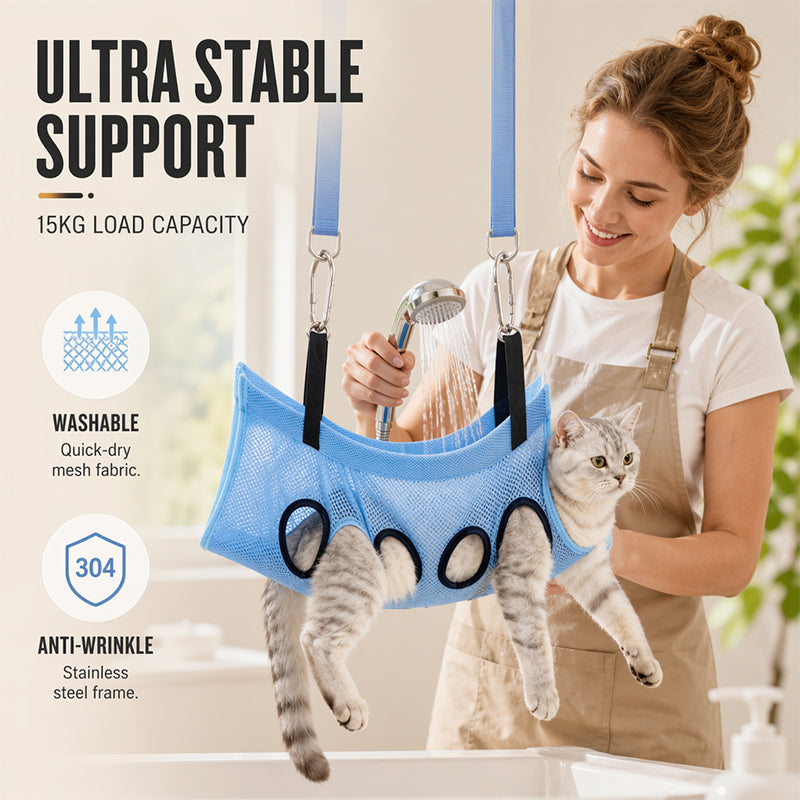 🐱 55% DE RÉDUCTION! 🛏️ Lit de toilettage pliable 2-en-1 – Table antidérapante & couchage douillet – Idéal pour brosser, couper les griffes & sieste 💤