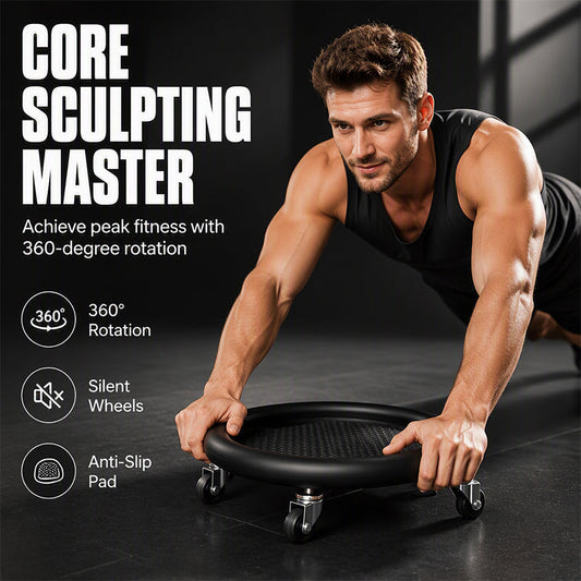 🏠Disque Rouleau Abdominal avec Tapis de Genoux – Stabilité, confort & renforcement – Idéal pour des abdominaux efficaces à la maison.