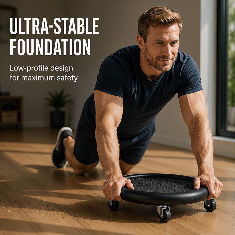 🏠Disque Rouleau Abdominal avec Tapis de Genoux – Stabilité, confort & renforcement – Idéal pour des abdominaux efficaces à la maison.