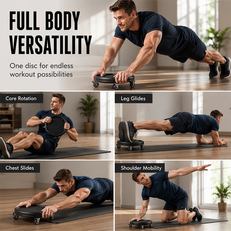 🏠Disque Rouleau Abdominal avec Tapis de Genoux – Stabilité, confort & renforcement – Idéal pour des abdominaux efficaces à la maison.