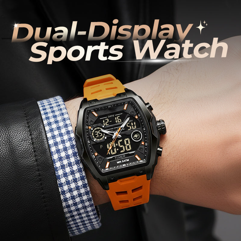 📢📢50% DE RÉDUCTION !! ⏰ 🏃Montre Sport Double Affichage – Analogique & Digital, Rétroéclairage LED & 5 ATM