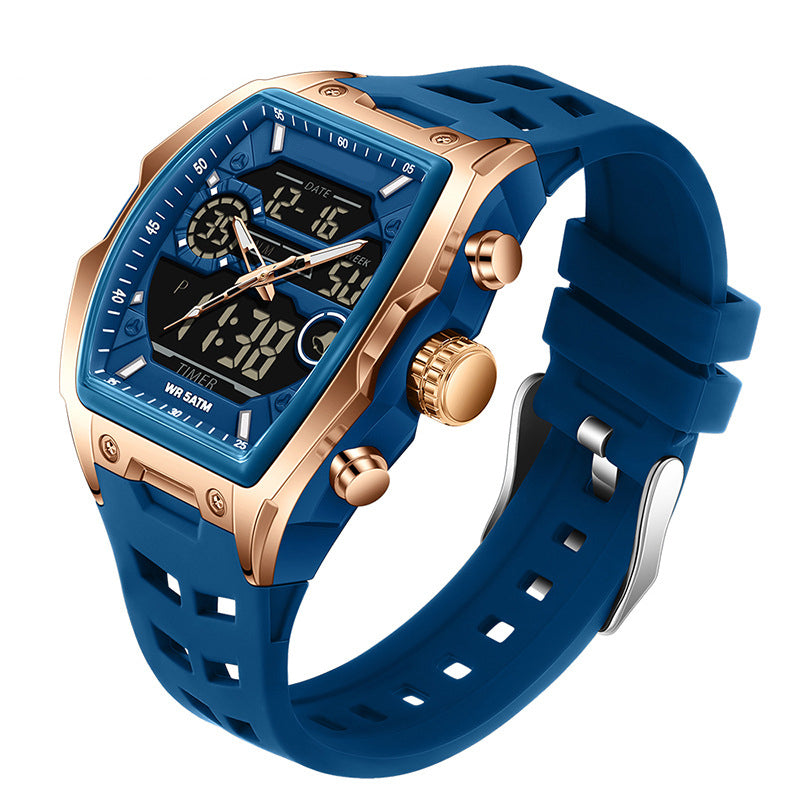 📢📢50% DE RÉDUCTION !! ⏰ 🏃Montre Sport Double Affichage – Analogique & Digital, Rétroéclairage LED & 5 ATM