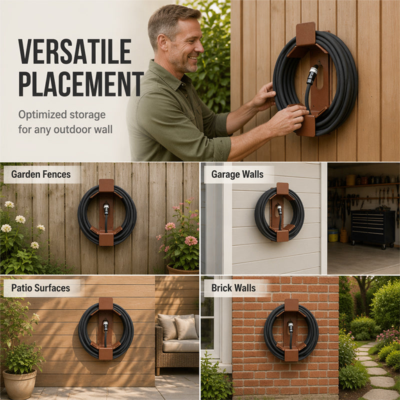Wall Mounted Iron Garden Hose Holder