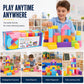 🏰🧸 Jeu de blocs de construction en mousse EVA souple – Grands blocs légers, sans BPA, silencieux et lavables, pour des heures de jeu en toute sécurité 👶🌈