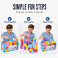 🏰🧸 Jeu de blocs de construction en mousse EVA souple – Grands blocs légers, sans BPA, silencieux et lavables, pour des heures de jeu en toute sécurité 👶🌈