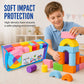 🏰🧸 Jeu de blocs de construction en mousse EVA souple – Grands blocs légers, sans BPA, silencieux et lavables, pour des heures de jeu en toute sécurité 👶🌈