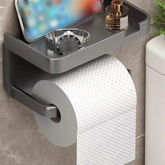 Porte-Papier Toilette Mural avec Étagère de Rangement