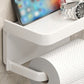 Wall-Mounted Toilet Paper Holder with Storage Shelf
