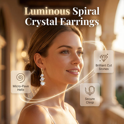 ✨ Boucles d'Oreilles Spirale & Goutte Asymétriques – Cristaux Luminescents & Hélice Dorée ! 💫 Design Allongeant – Parfait pour les Soirées & Fêtes. 🌟 Pierre Premium Scintillante – Achetez 3 pour 10% de Réduction Supplémentaire ! 🛍️