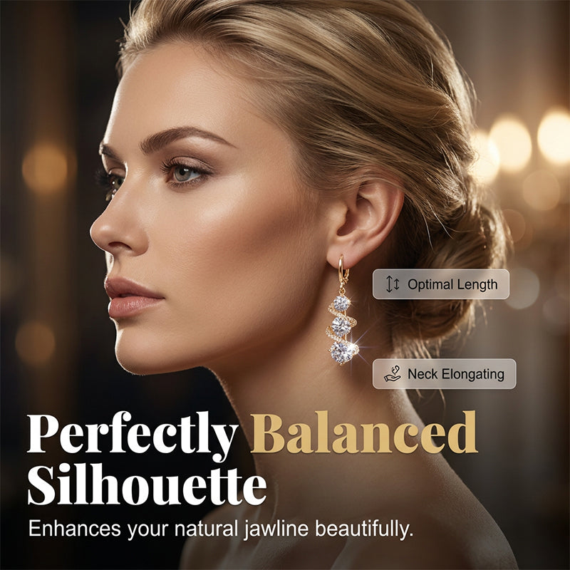 ✨ Boucles d'Oreilles Spirale & Goutte Asymétriques – Cristaux Luminescents & Hélice Dorée ! 💫 Design Allongeant – Parfait pour les Soirées & Fêtes. 🌟 Pierre Premium Scintillante – Achetez 3 pour 10% de Réduction Supplémentaire ! 🛍️