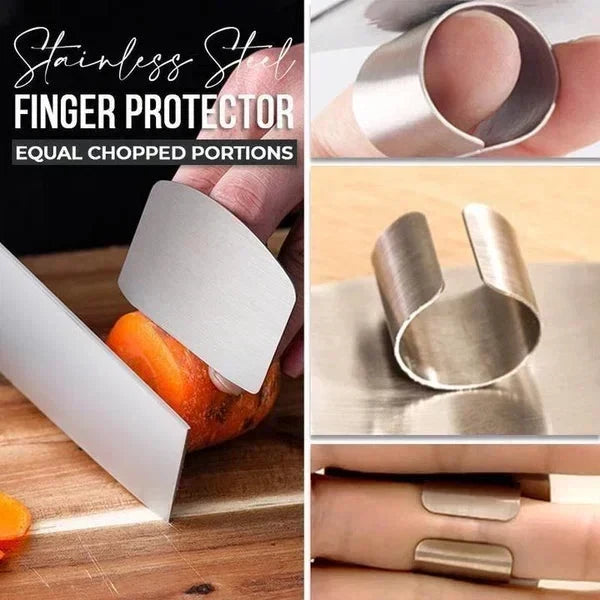 🔪 Protège-Doigts en Acier Inoxydable — Ajustable, Anti-Rouille, Léger, Boucle Ouverte, Tranchage & Découpage Sécurisés ✨
