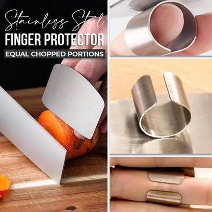 🔪 Protège-Doigts en Acier Inoxydable — Ajustable, Anti-Rouille, Léger, Boucle Ouverte, Tranchage & Découpage Sécurisés ✨