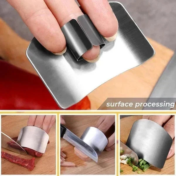🔪 Protège-Doigts en Acier Inoxydable — Ajustable, Anti-Rouille, Léger, Boucle Ouverte, Tranchage & Découpage Sécurisés ✨