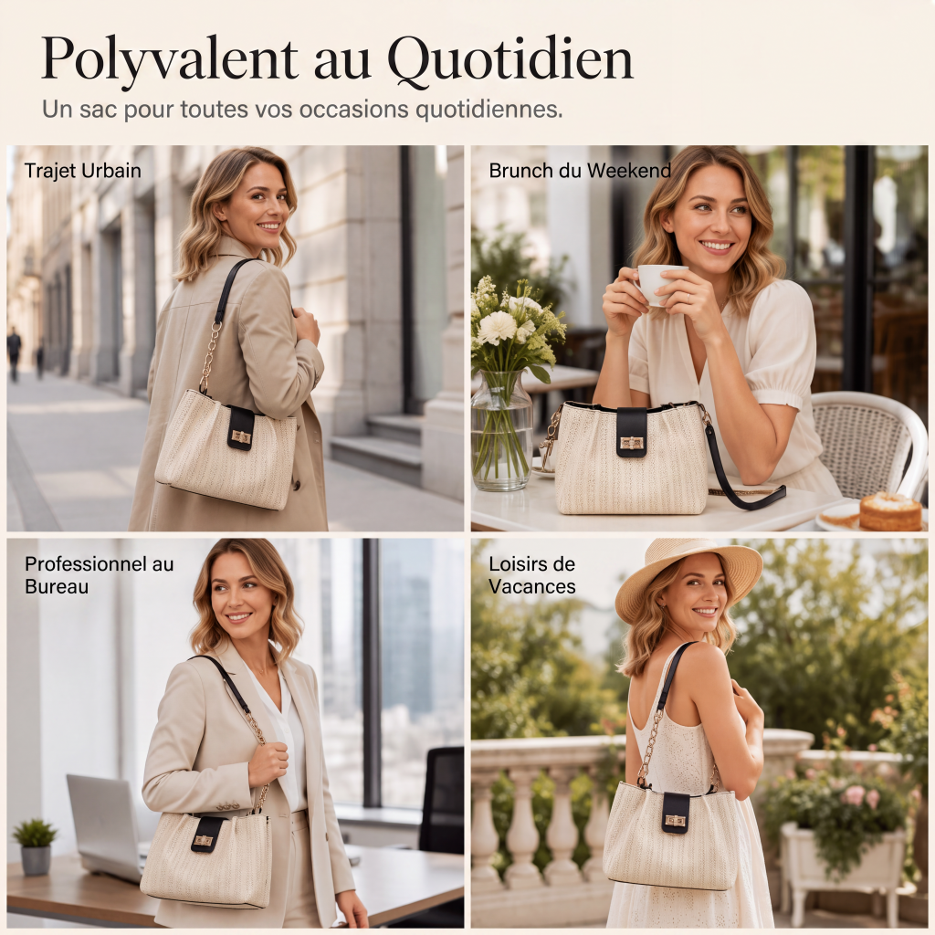 🧺👜 Sac d’été en paille tressée – Ultra-léger, anse réglable, magnifique texture artisanale, assez grand pour glisser une serviette de plage, des lunettes et même une baguette sous le bras 🥖🏖️