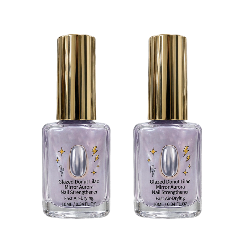 📢📢 Achetez 2.obtenez 1 gratuit  ! 💅 Fortifiant à Ongles Effet Miroir Brillant Lilas – 10 ml – Finition Aurora Glacée & Séchage Rapide à l’Air pour Ongles Renforcés ✨