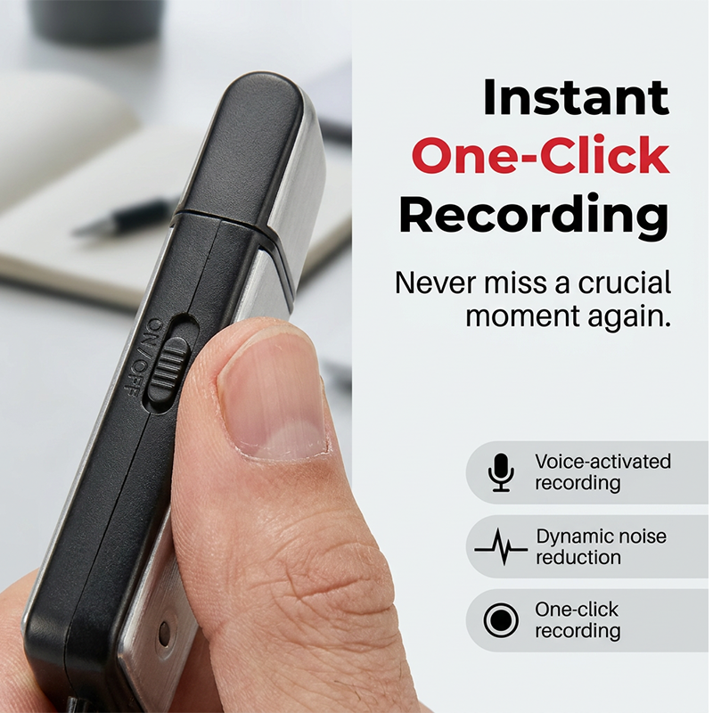 Enregistreur Vocal USB Haute Définition Anti-Bruit Portable