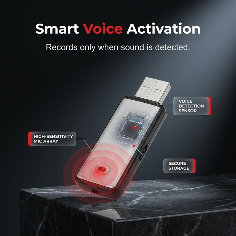 Enregistreur Vocal USB Haute Définition Anti-Bruit Portable