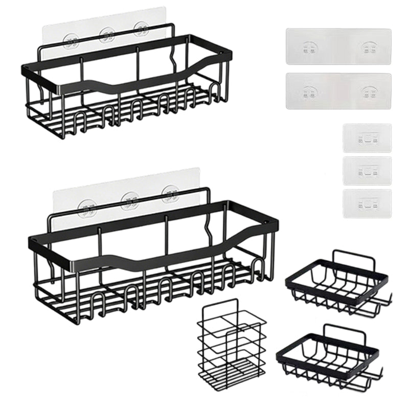 Ensemble d'Étagères de Salle de Bain sans Perçage