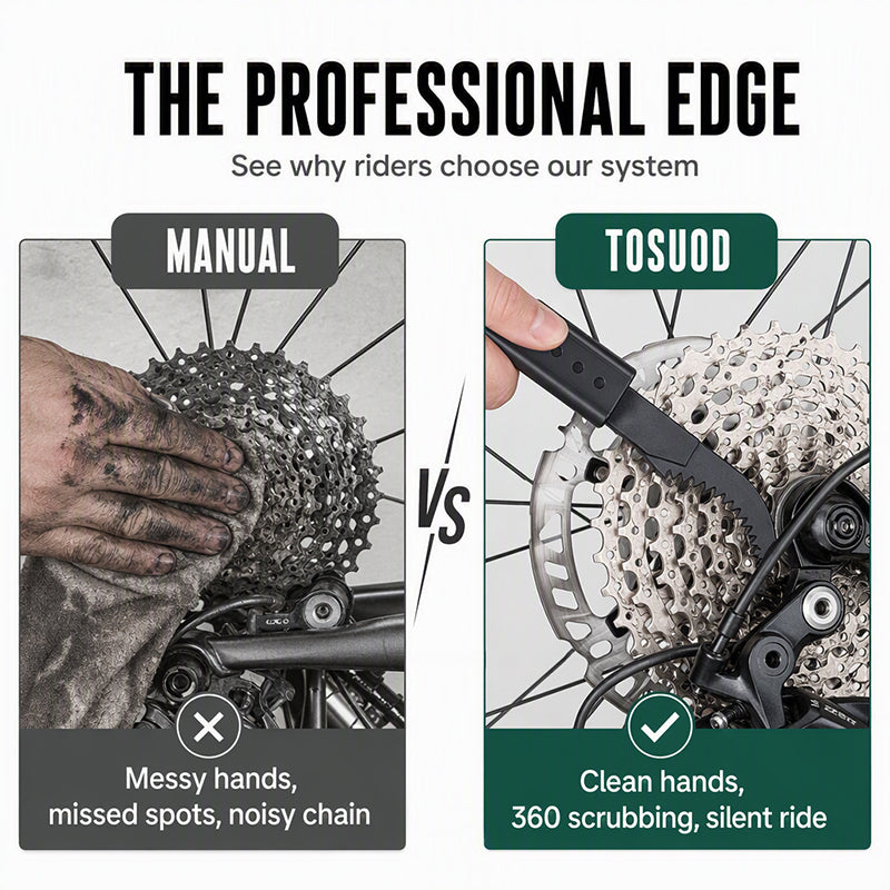 🚲⚡ -50% ! 🔩Nettoyeur de Chaîne Deep Clean – 74 Brosses Haute Densité – Nettoyage Pro & Rapide pour VTT, Vélo Route & Vélo Électrique.