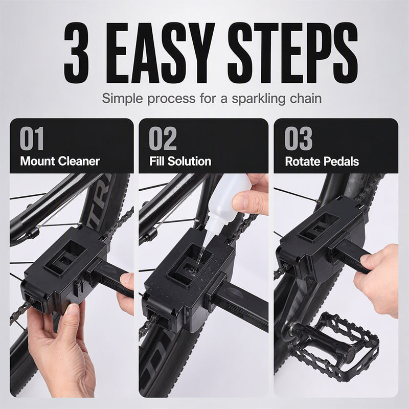 🚲⚡ -50% ! 🔩Nettoyeur de Chaîne Deep Clean – 74 Brosses Haute Densité – Nettoyage Pro & Rapide pour VTT, Vélo Route & Vélo Électrique.
