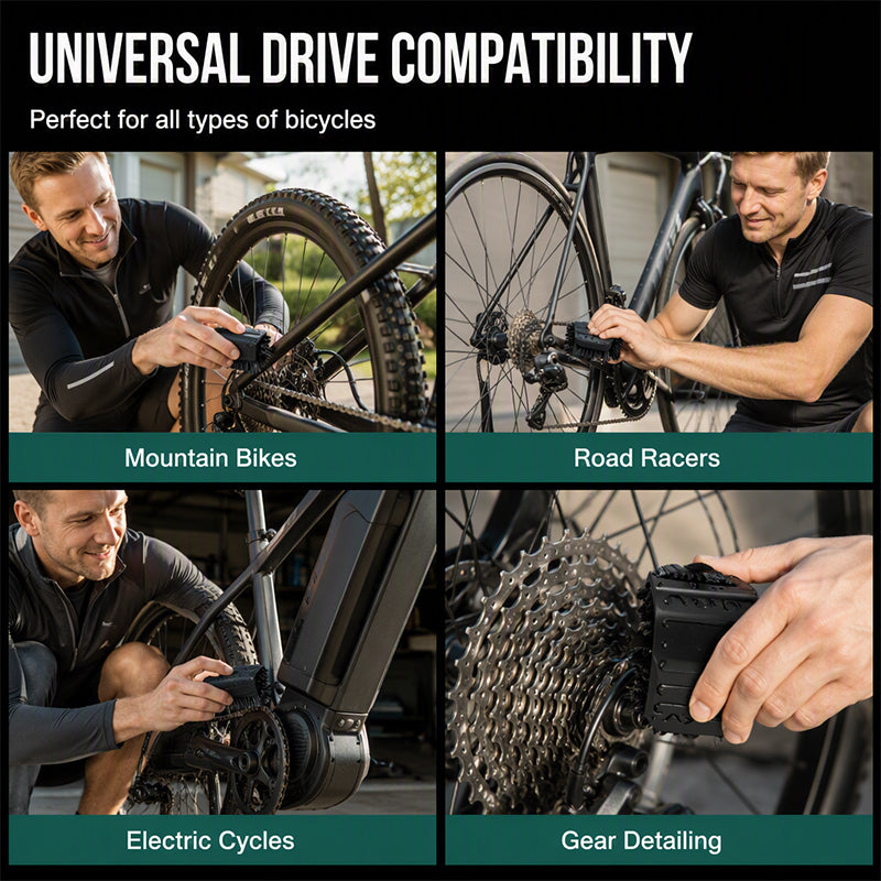 🚲⚡ -50% ! 🔩Nettoyeur de Chaîne Deep Clean – 74 Brosses Haute Densité – Nettoyage Pro & Rapide pour VTT, Vélo Route & Vélo Électrique.