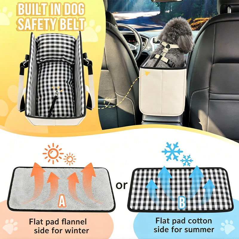 🐾🚗 50 % DE RÉDUCTION ! Siège rehausseur de sécurité pour animaux de compagnie – Robuste, antidérapant et confortable – Idéal pour les chiens et les chats en voyage ✨