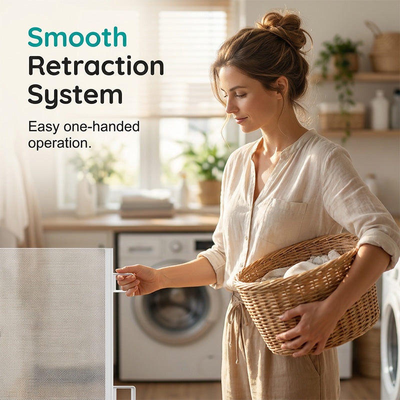 🛡️ 50% DE RÉDUCTION! 🐾 Barrière de Sécurité Intérieure Réglable – Acier inoxydable, sans perçage & anti-griffes – Idéale pour protéger bébés et animaux à la maison 🏡