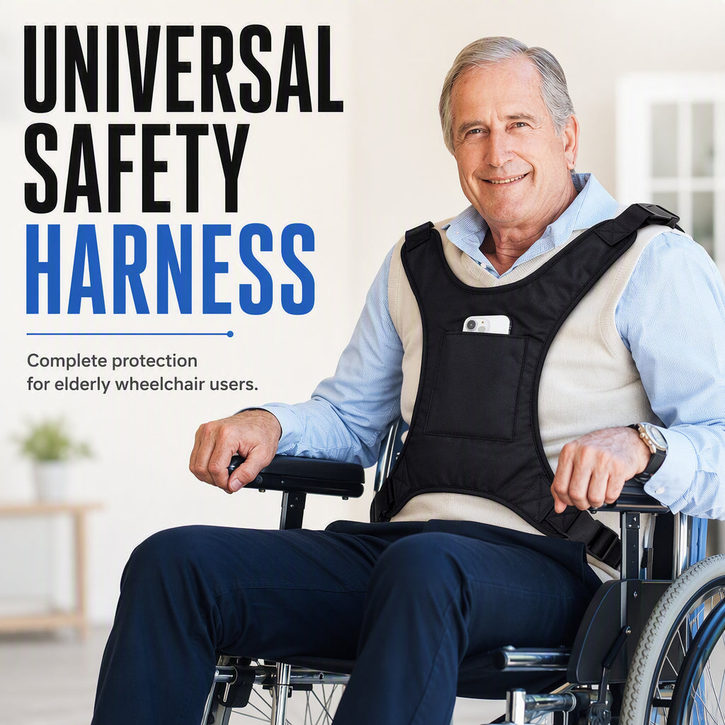 ♿ 50% DE RÉDUCTION! 🪑 Ceinture de Sécurité pour Fauteuil Roulant – Ajustable, confortable & facile à fixer – Sécurité et soutien pour personnes âgées ou à mobilité réduite 🛡️