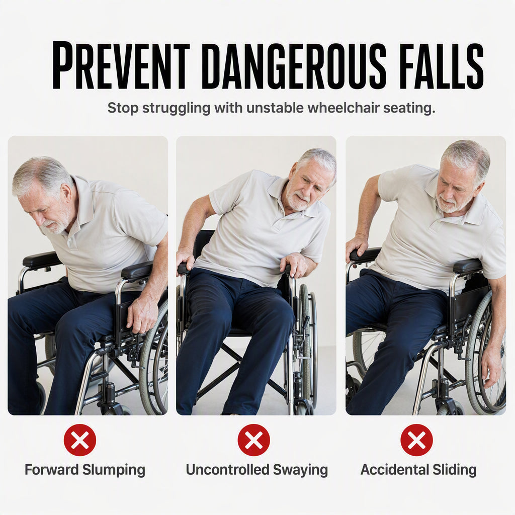 ♿ 50% DE RÉDUCTION! 🪑 Ceinture de Sécurité pour Fauteuil Roulant – Ajustable, confortable & facile à fixer – Sécurité et soutien pour personnes âgées ou à mobilité réduite 🛡️