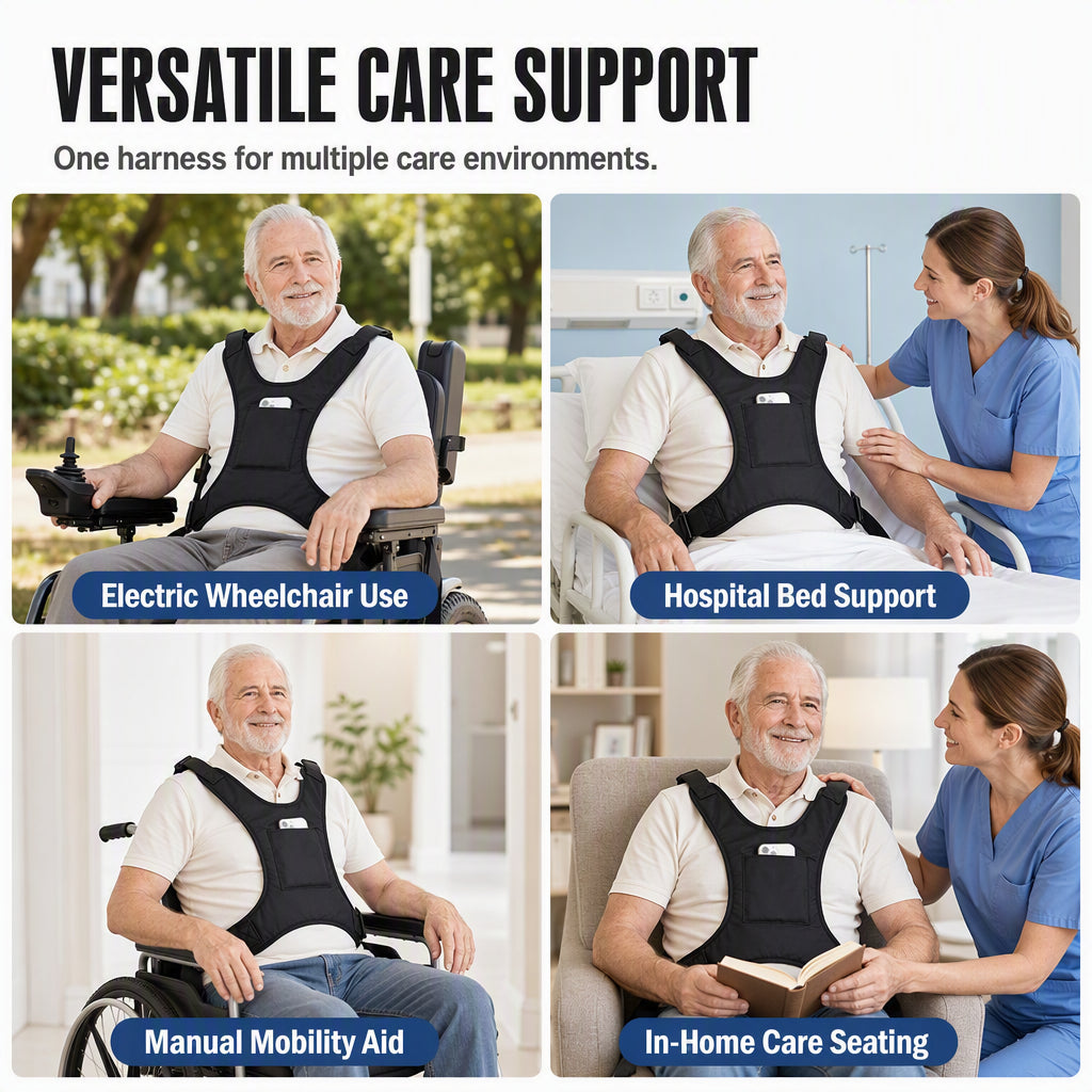 ♿ 50% DE RÉDUCTION! 🪑 Ceinture de Sécurité pour Fauteuil Roulant – Ajustable, confortable & facile à fixer – Sécurité et soutien pour personnes âgées ou à mobilité réduite 🛡️