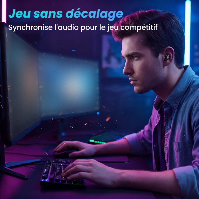 📢📢40% DE RÉDUCTION !! ⏰ Écouteurs TWS 2-en-1 avec Kits Oreille Ouverte et Intra-Auriculaires – Bluetooth 6.0 & Audio Directionnelle pour Sport et Sommeil 🏃💤