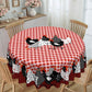 🐓 50% DE RÉDUCTION! 🍽️ Nappe à Carreaux Rouges avec Motif Coq – Polyester, résistante & style rustique – Parfaite pour repas de famille et décorations champêtres ✨
