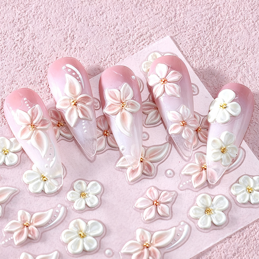 ✨ -50% MAINTENANT ! ✨ Stickers Ongles Fleurs 5D