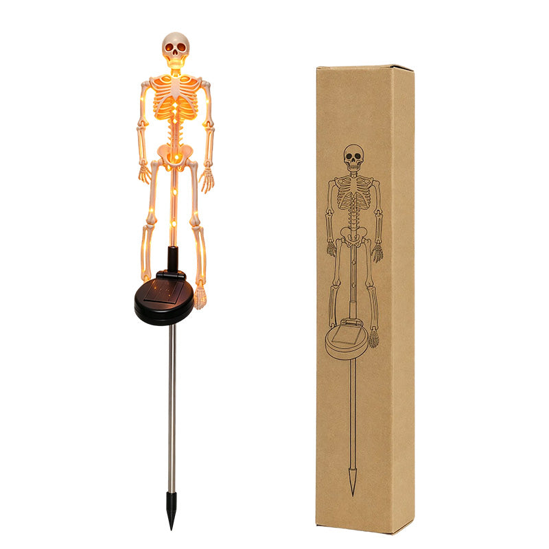 Lampes solaires à piquet « Skeleton » pour l'extérieur, étanches, pour la décoration d'Halloween