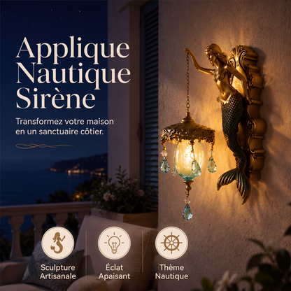 Applique murale sirène vintage
