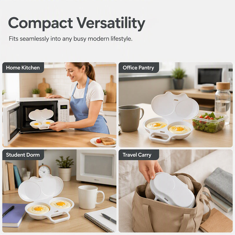 ⏳🔥57 % DE RÉDUCTION POUR UNE DURÉE LIMITÉE ! ⏰Cuiseur à œufs pour micro-ondes à double compartiment – Cuisson rapide sans huile, en PP de qualité alimentaire et polyvalent. Idéal pour les matins pressés : un petit-déjeuner sain en quelques minutes !